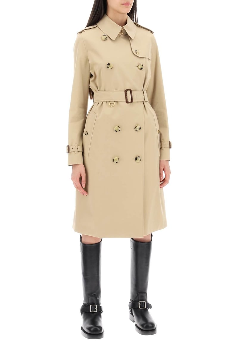 beige cotton trench coat by Selfnex