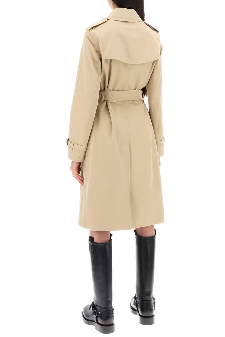 beige cotton trench coat by Selfnex