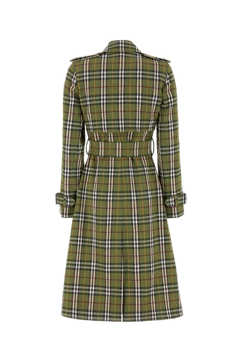 embroidered stretch linen trench coat by Selfnex