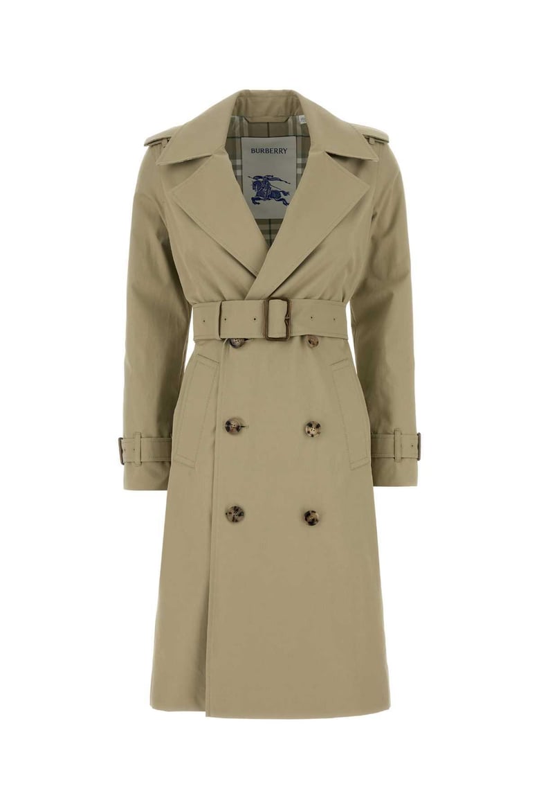 sage green gabardine trench coat by Selfnex