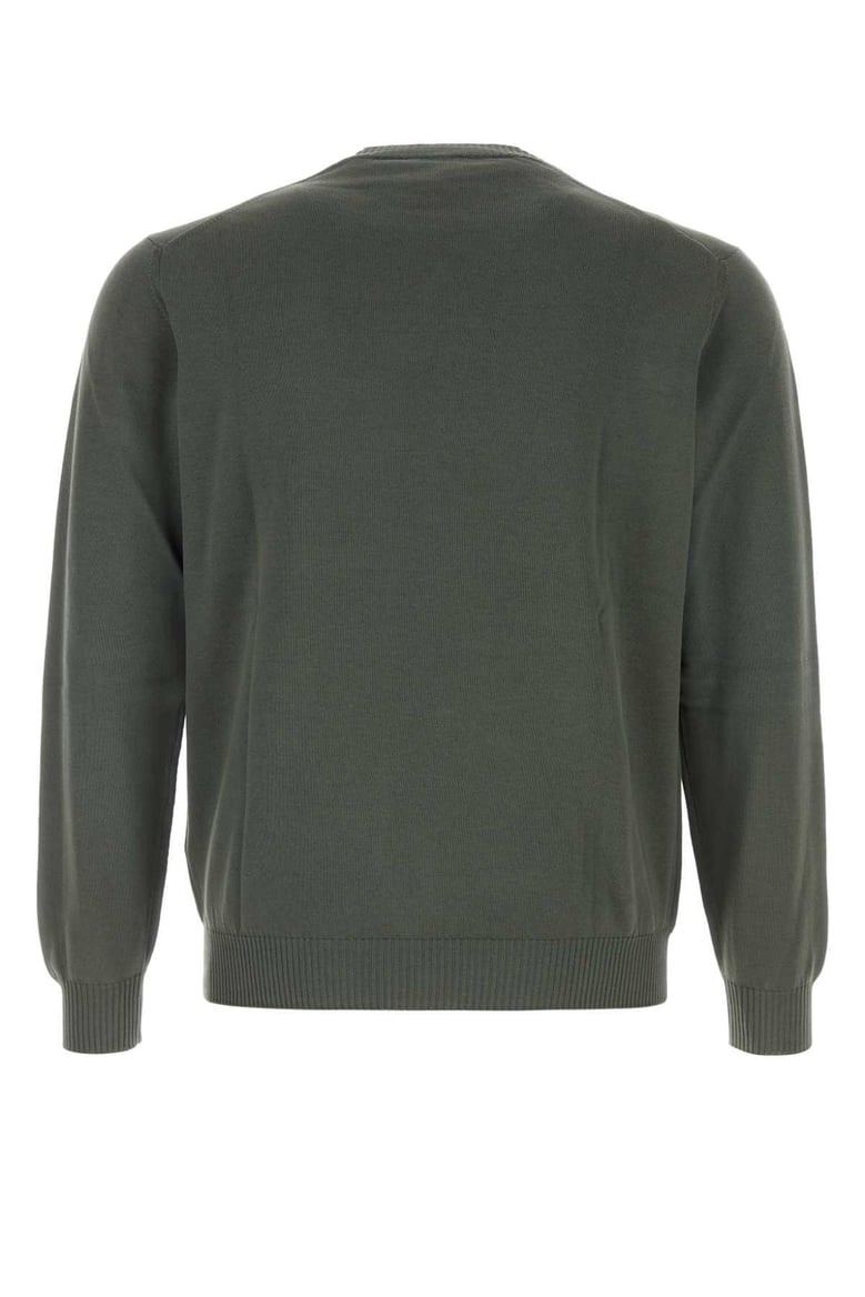 sage green cotton sweater by Selfnex