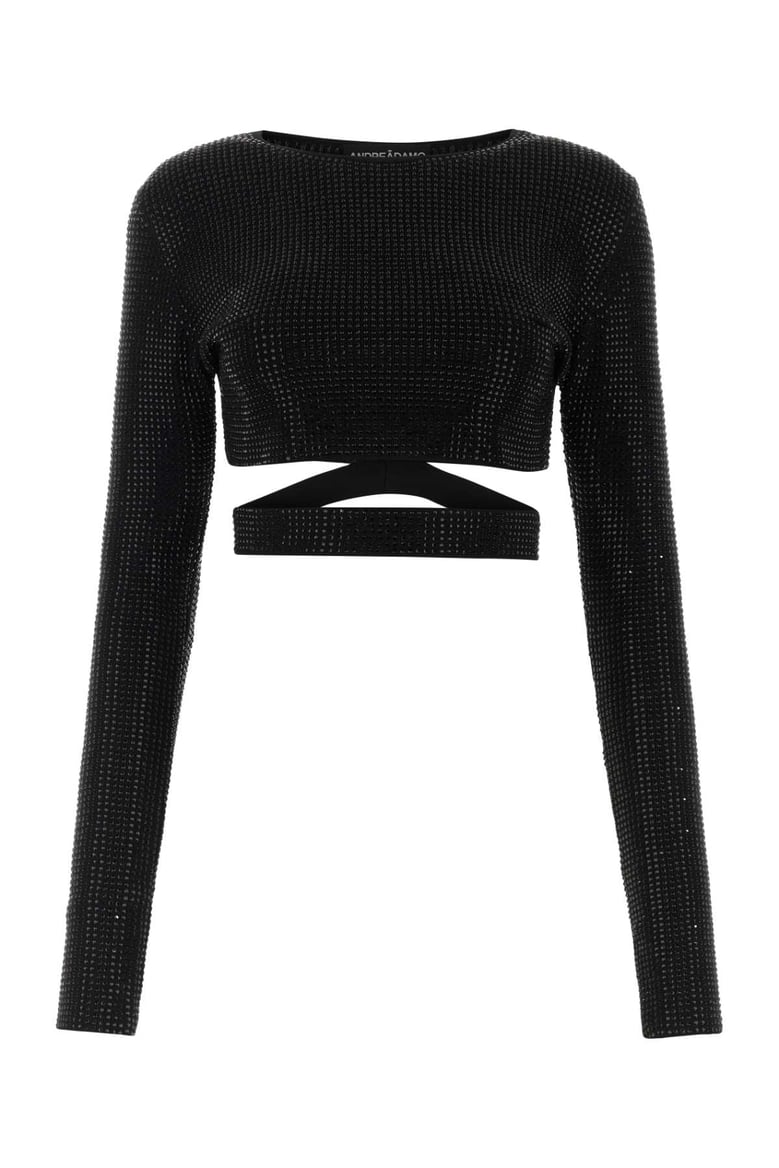 embellished viscose blend top by Selfnex