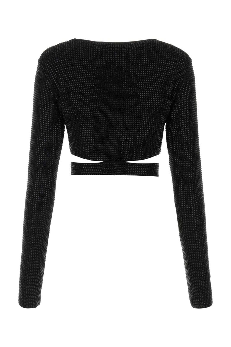 embellished viscose blend top by Selfnex