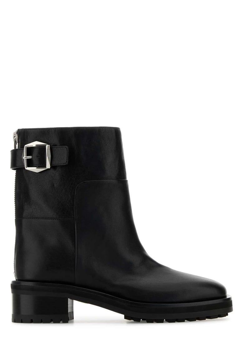 black leather brooklyn ankle boots by Selfnex
