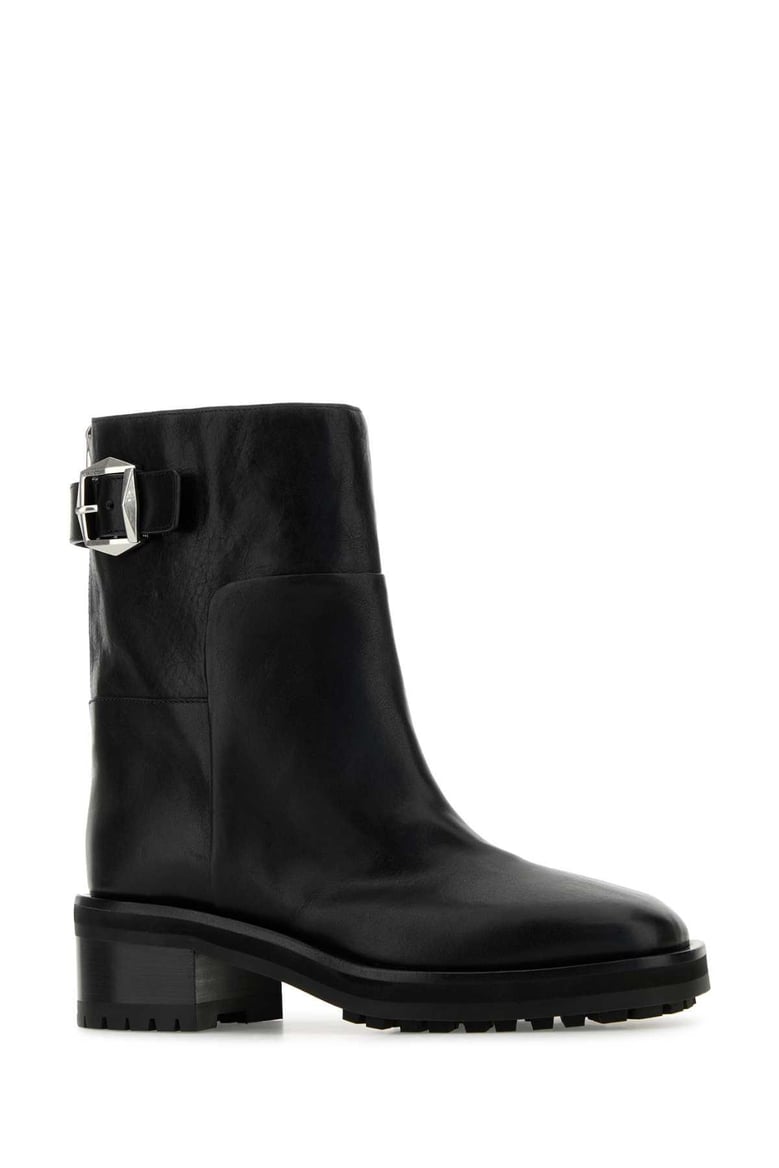 black leather brooklyn ankle boots by Selfnex