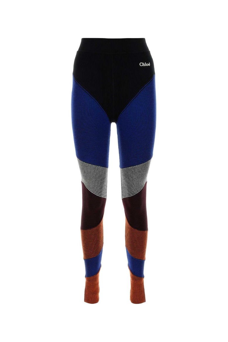 multicolor stretch wool blend leggings by Selfnex