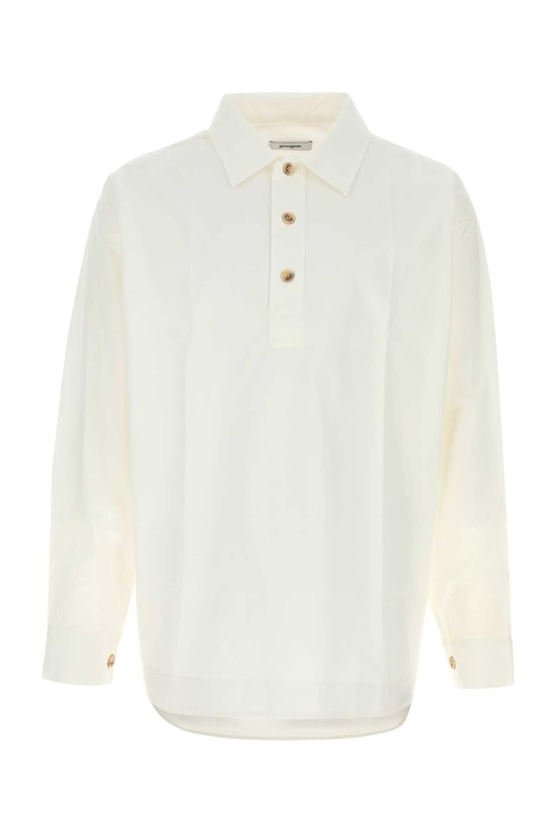 white piquet claude polo shirt by Selfnex