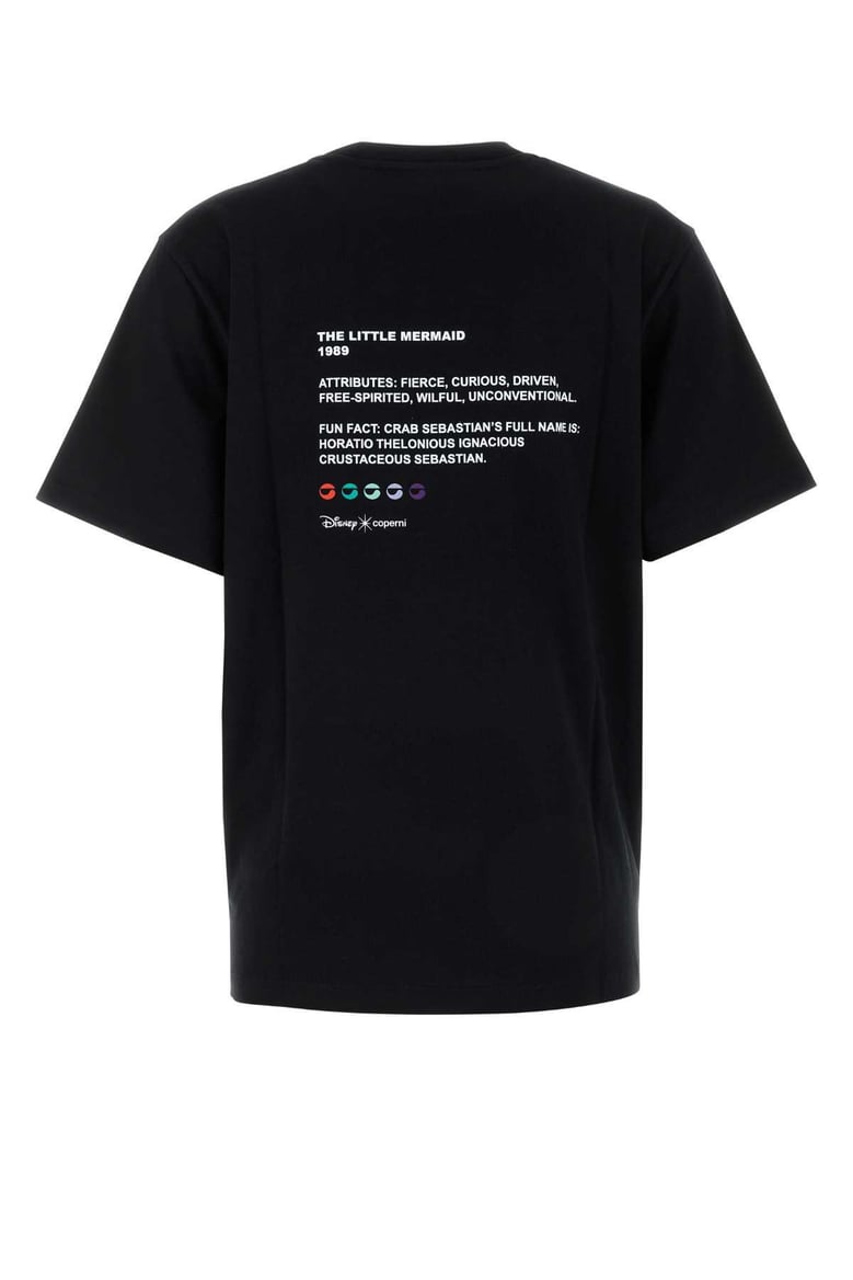 black cotton coperni x disney ariel t-shirt by Selfnex