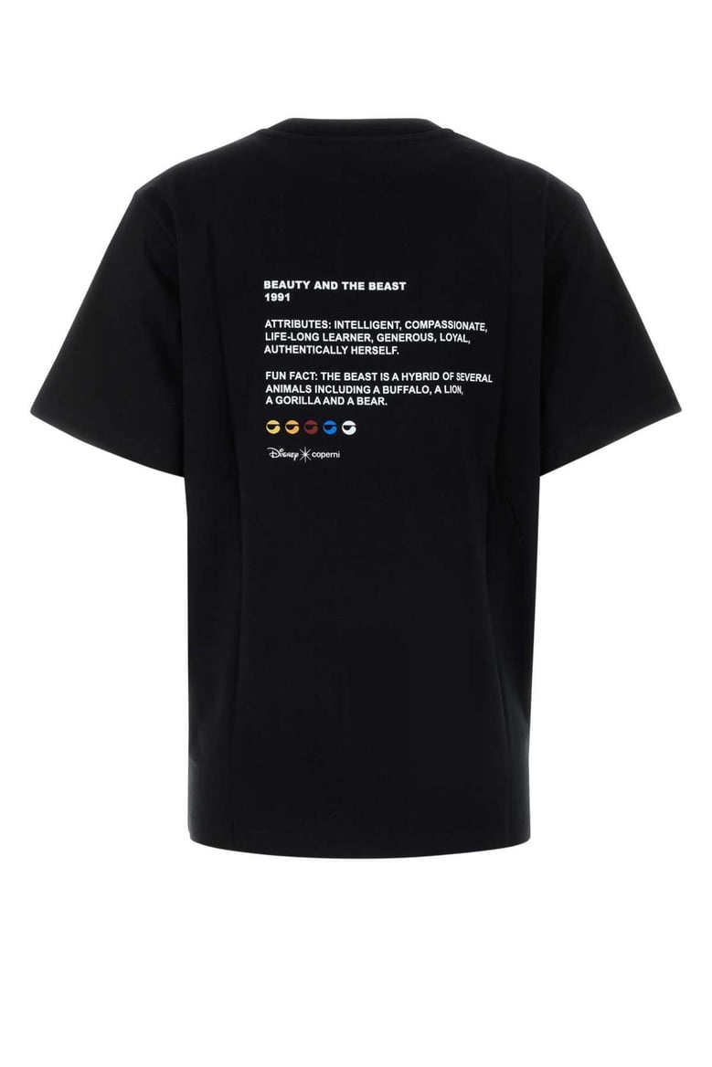 black cotton coperni x disney belle t-shirt by Selfnex