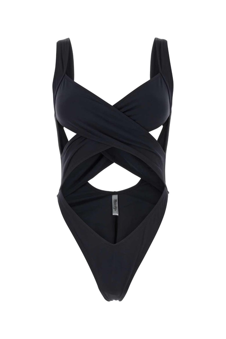 black stretch nylon exotica trikini by Selfnex