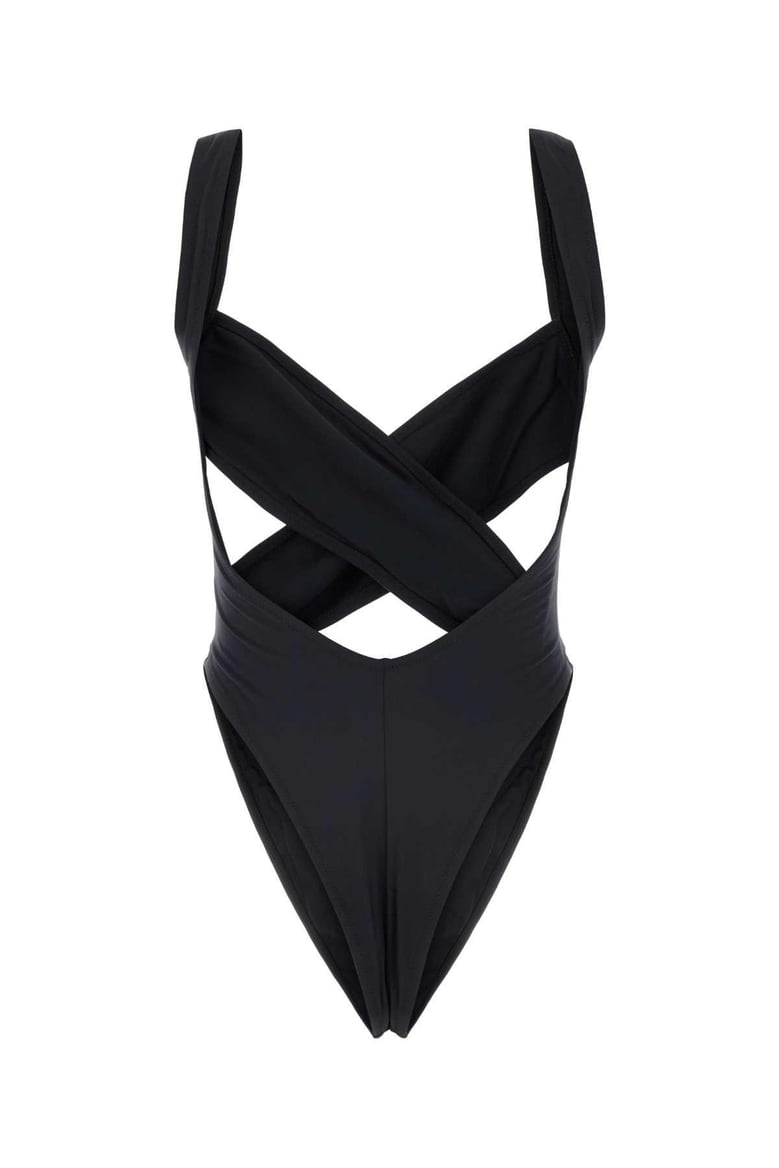 black stretch nylon exotica trikini by Selfnex
