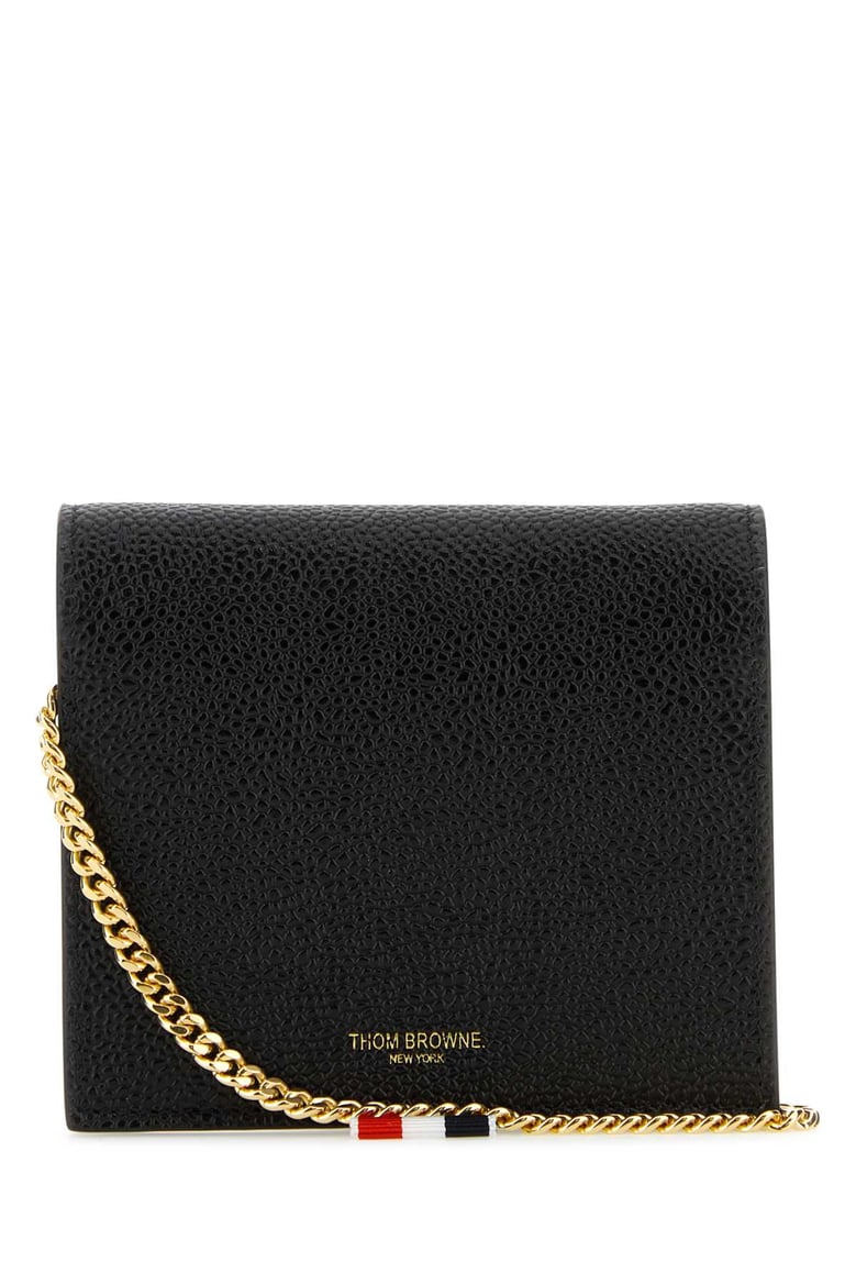 black leather card holder by Selfnex