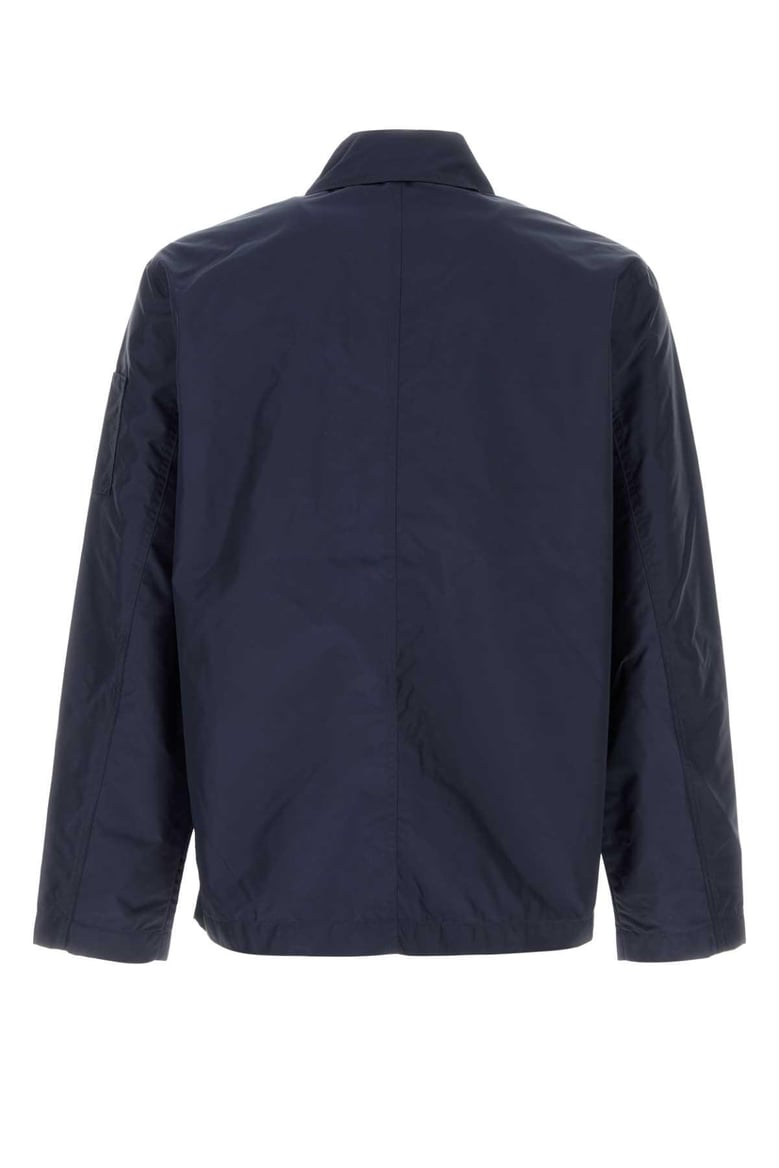 navy blue nylon hart jacket by Selfnex