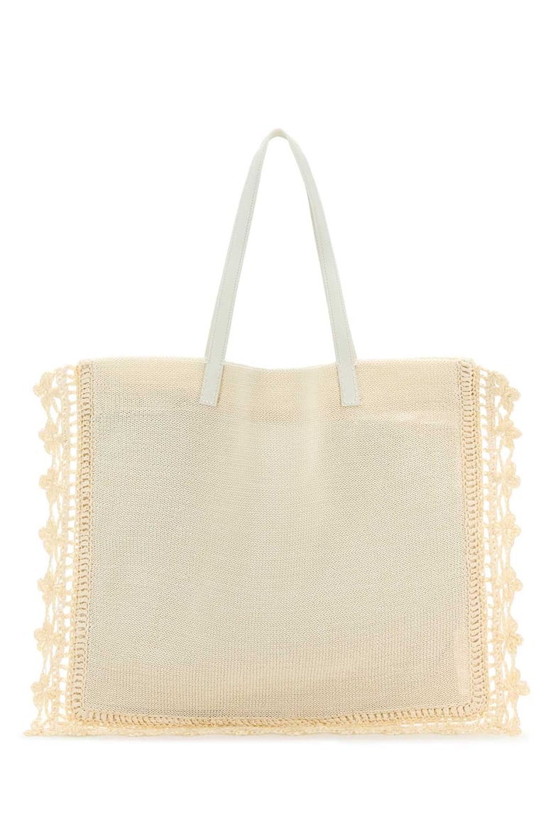 ivory crochet shopping bag by Selfnex