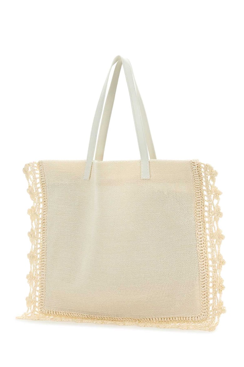 ivory crochet shopping bag by Selfnex