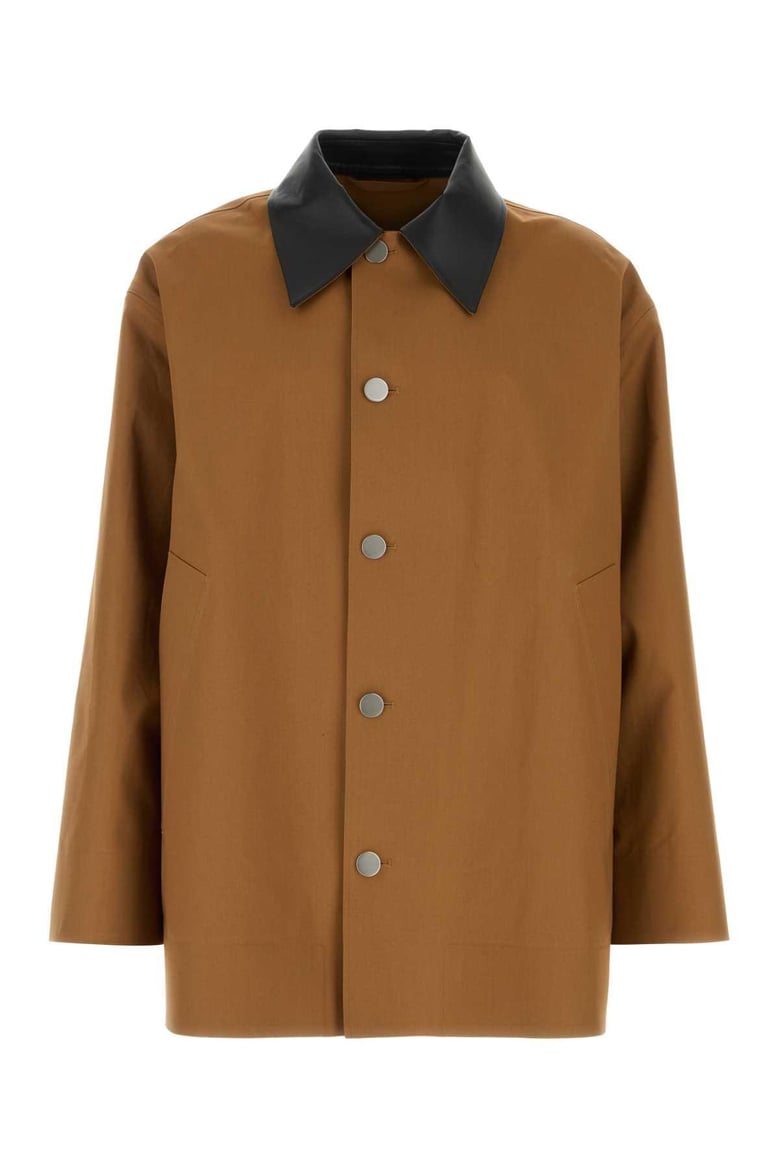 caramel cotton trench coat by Selfnex