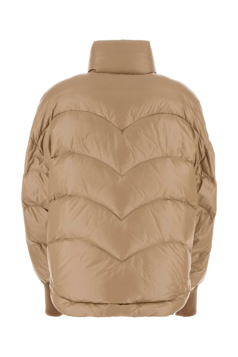 beige nylon down jacket by Selfnex
