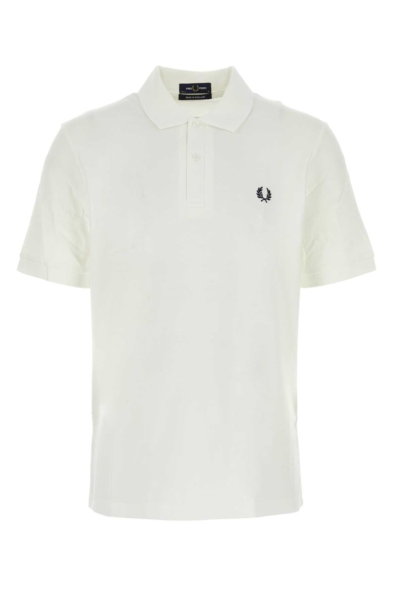 white piquet polo shirt by Selfnex