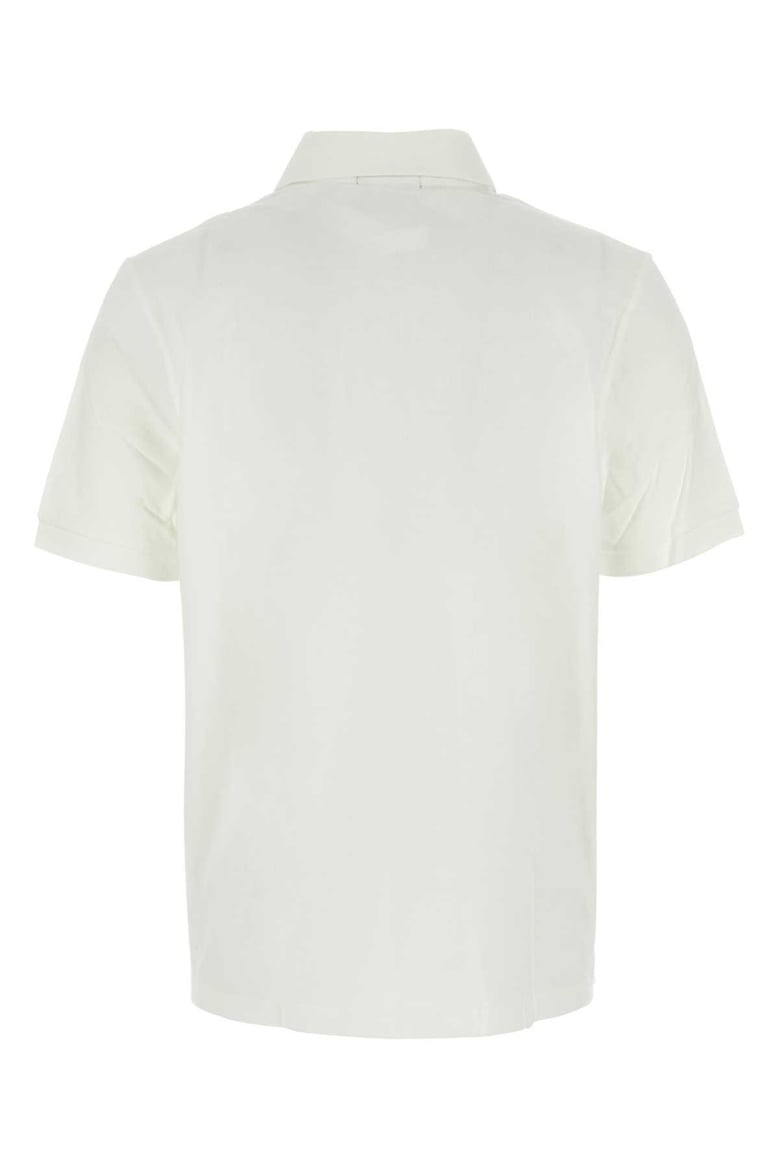 white piquet polo shirt by Selfnex