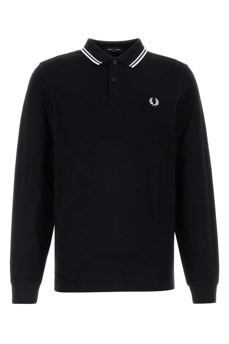 black piquet polo shirt by Selfnex