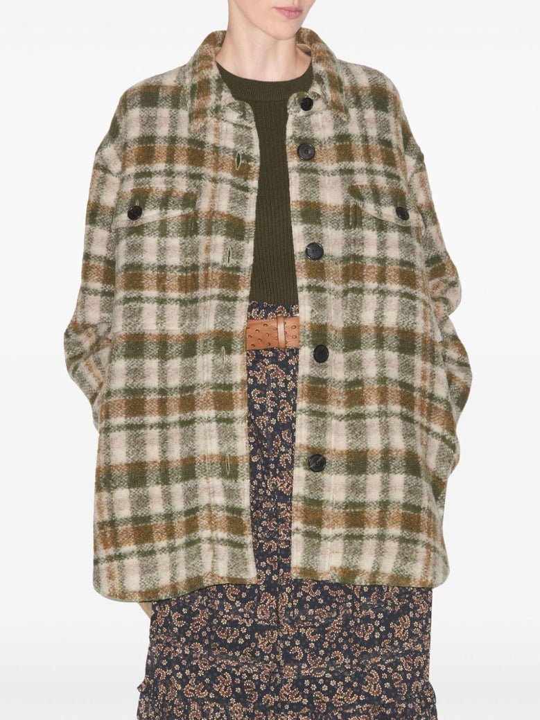embroidered polyester blend harveli coat by Selfnex