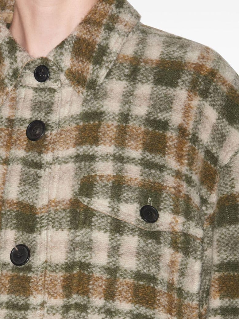 embroidered polyester blend harveli coat by Selfnex