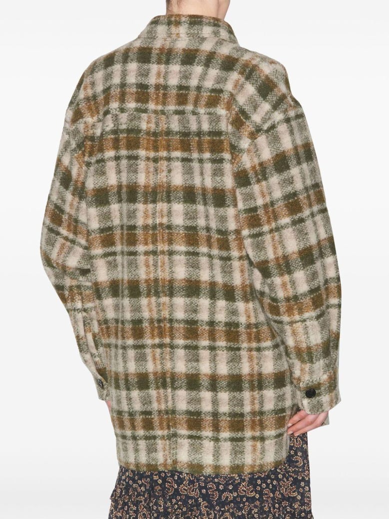 embroidered polyester blend harveli coat by Selfnex