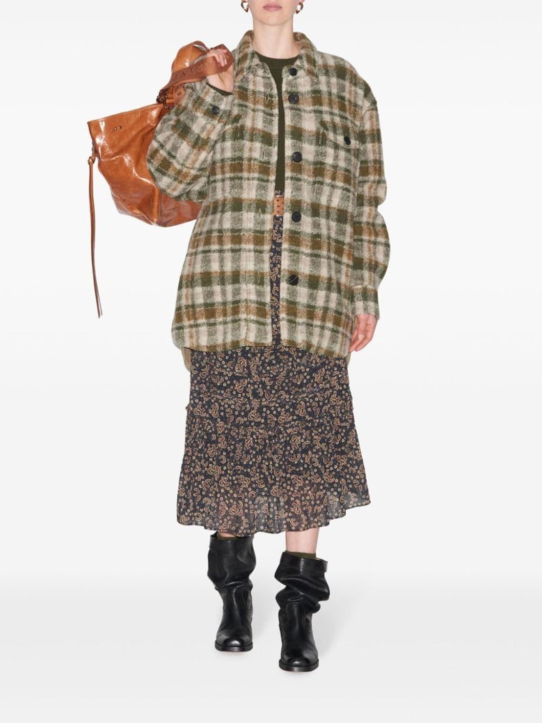 embroidered polyester blend harveli coat by Selfnex