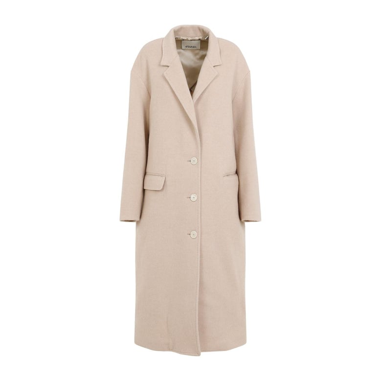 sand wool blend efezia coat by Selfnex