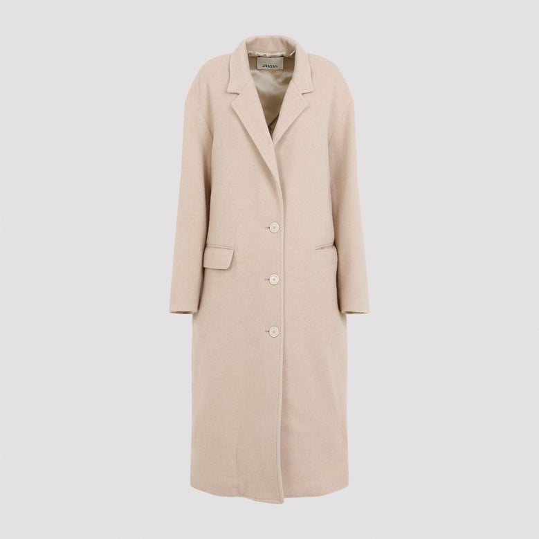 sand wool blend efezia coat by Selfnex
