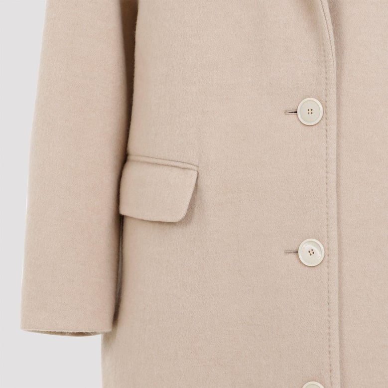 sand wool blend efezia coat by Selfnex