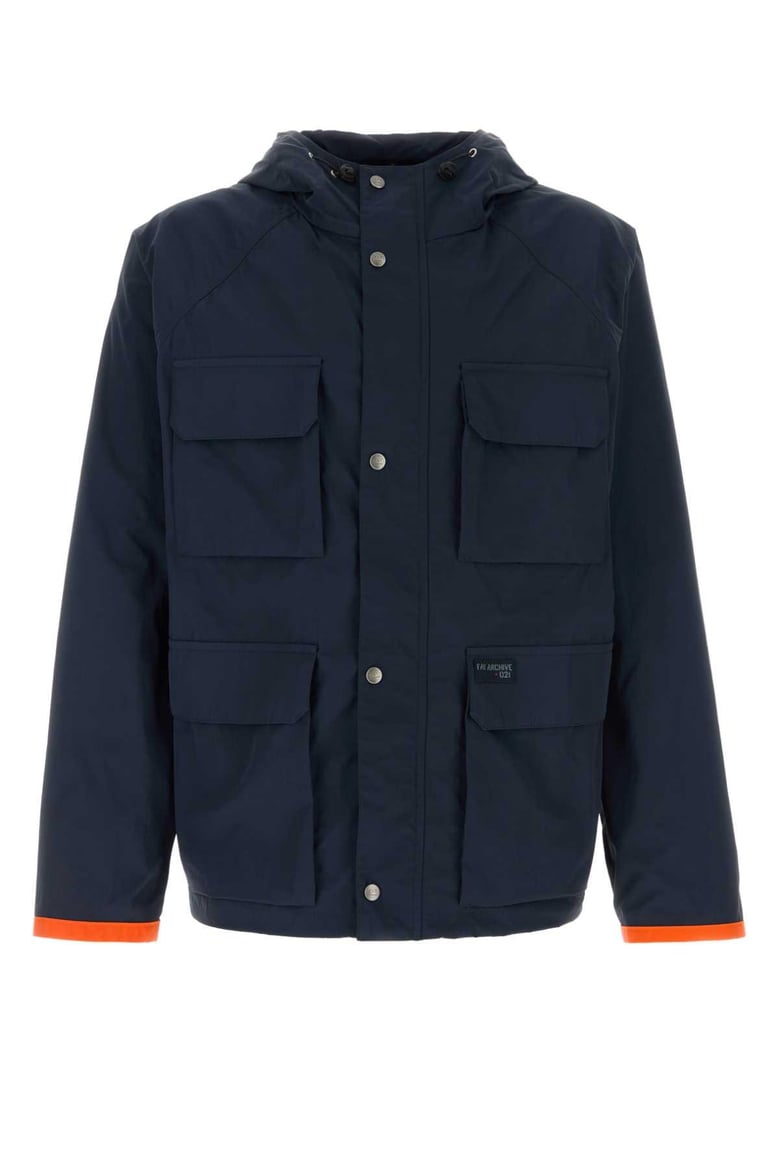 navy blue nylon windbreaker by Selfnex
