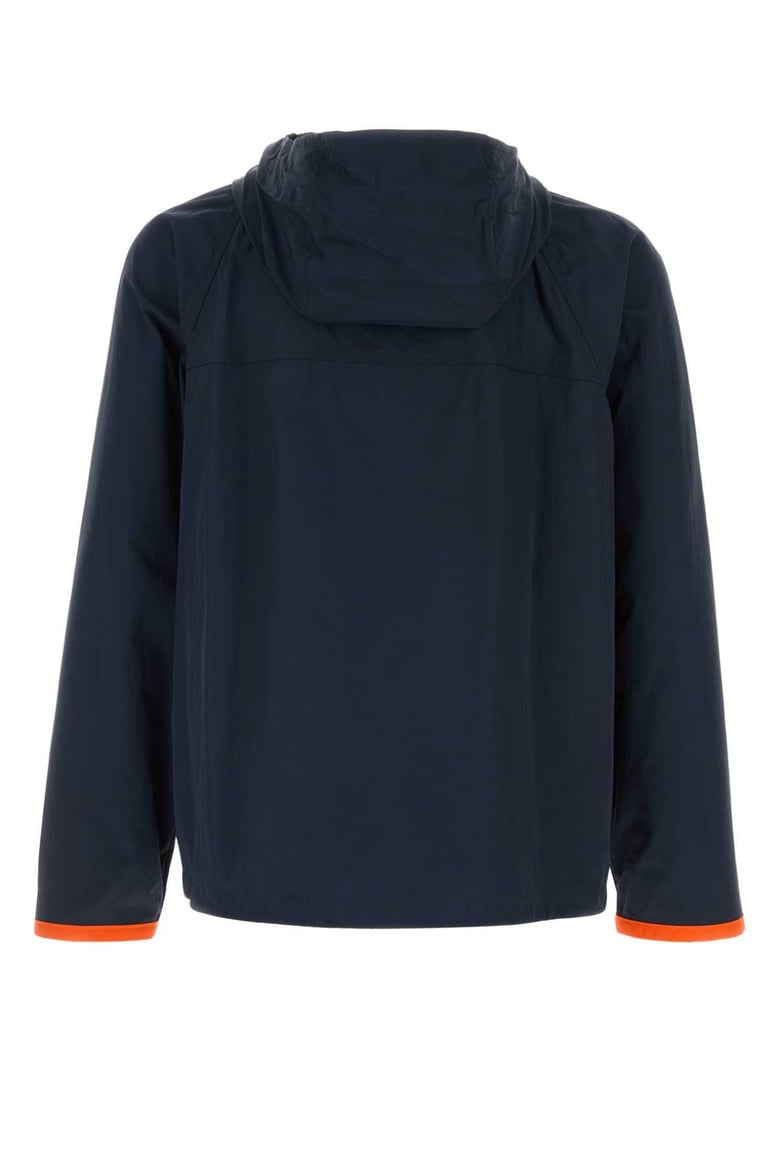 navy blue nylon windbreaker by Selfnex