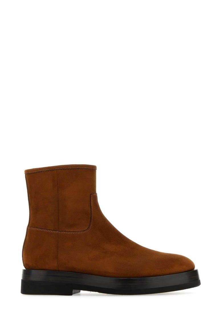 caramel suede ankle boots by Selfnex