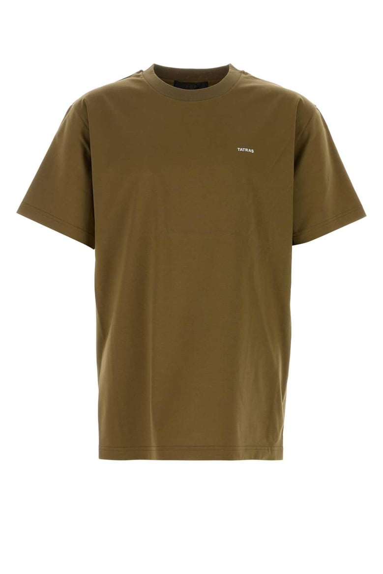 army green cotton t-shirt by Selfnex