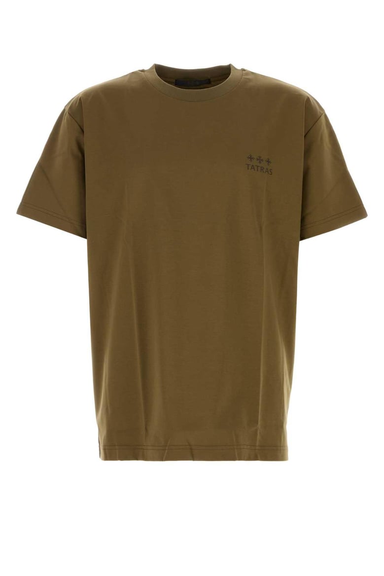 army green cotton t-shirt by Selfnex