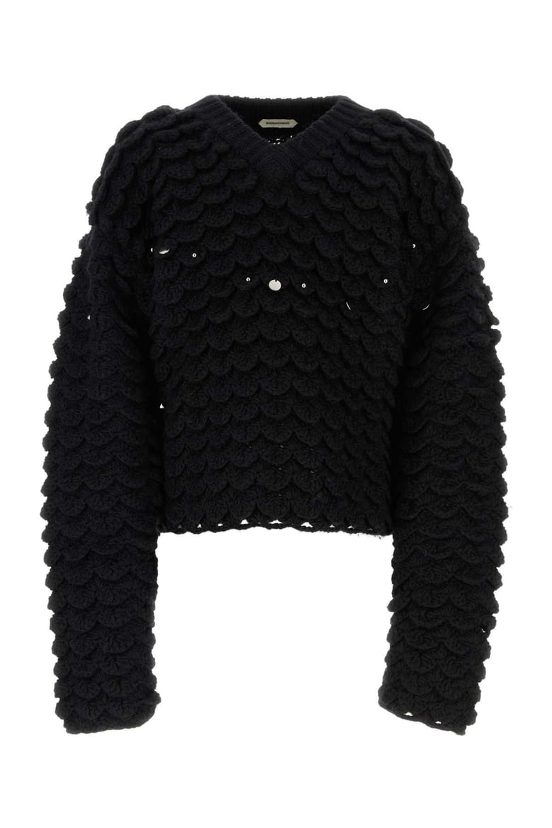 black wool blend sweater by Selfnex