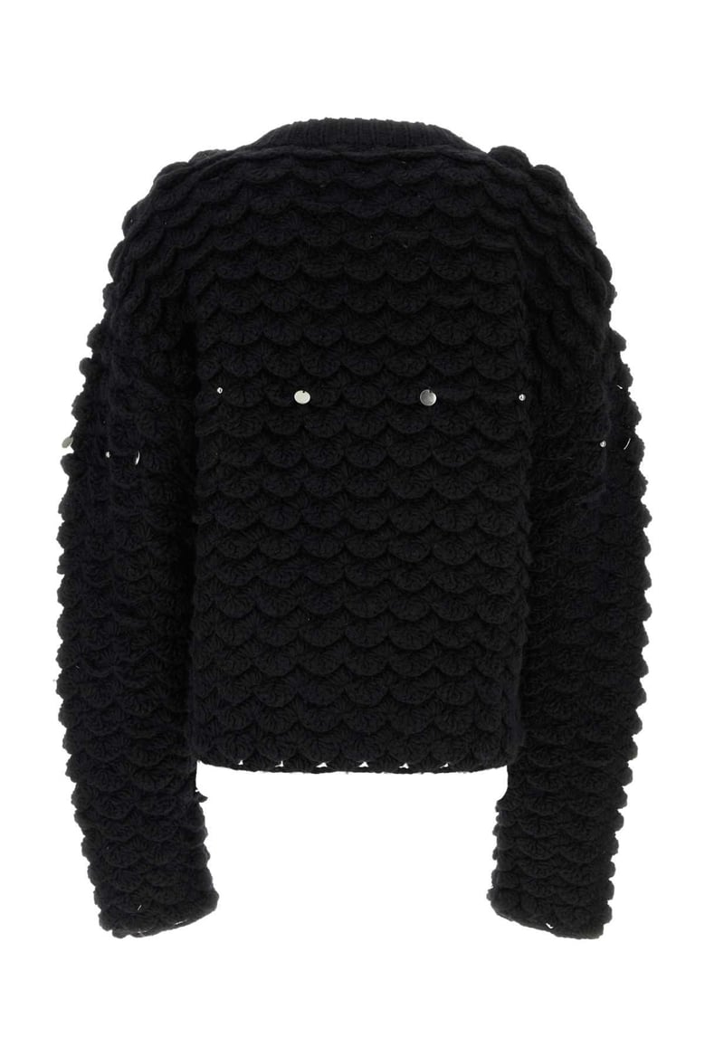 black wool blend sweater by Selfnex