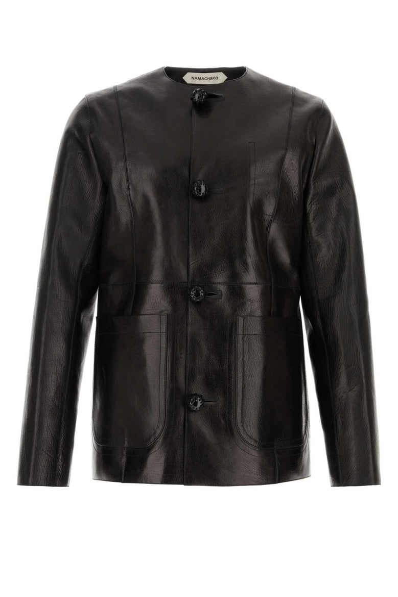 black leather jacket by Selfnex