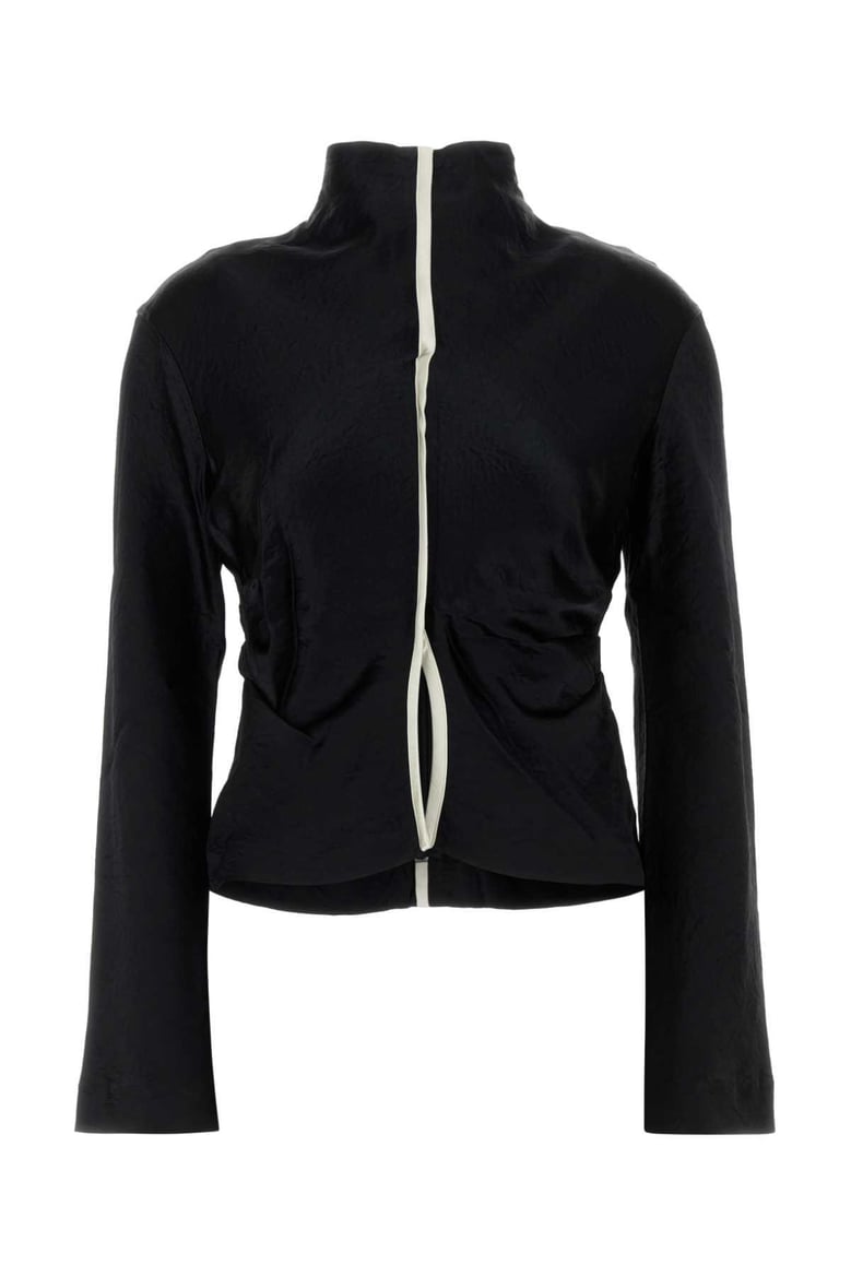 black satin domini blouse by Selfnex