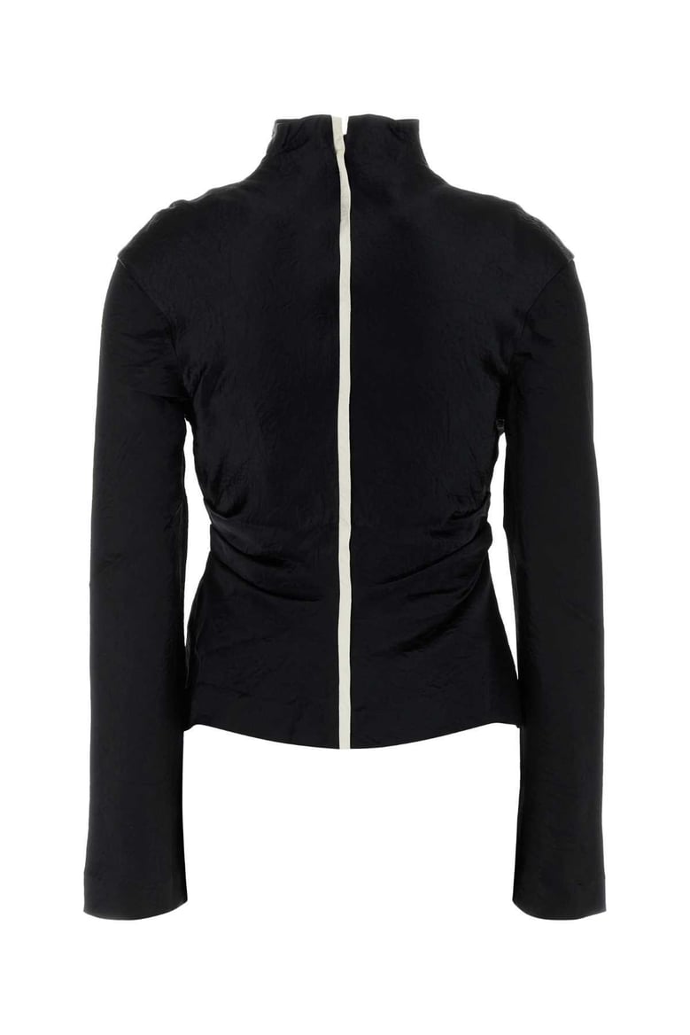black satin domini blouse by Selfnex