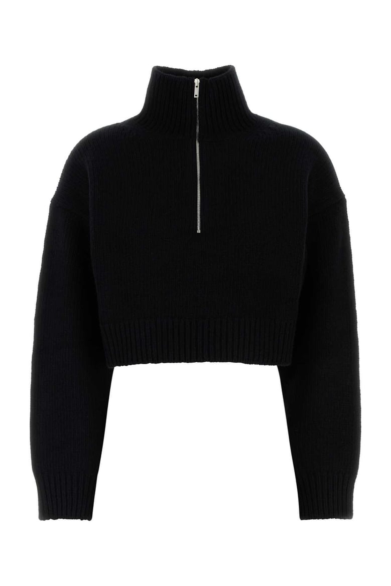 black wool blend sonore sweater by Selfnex