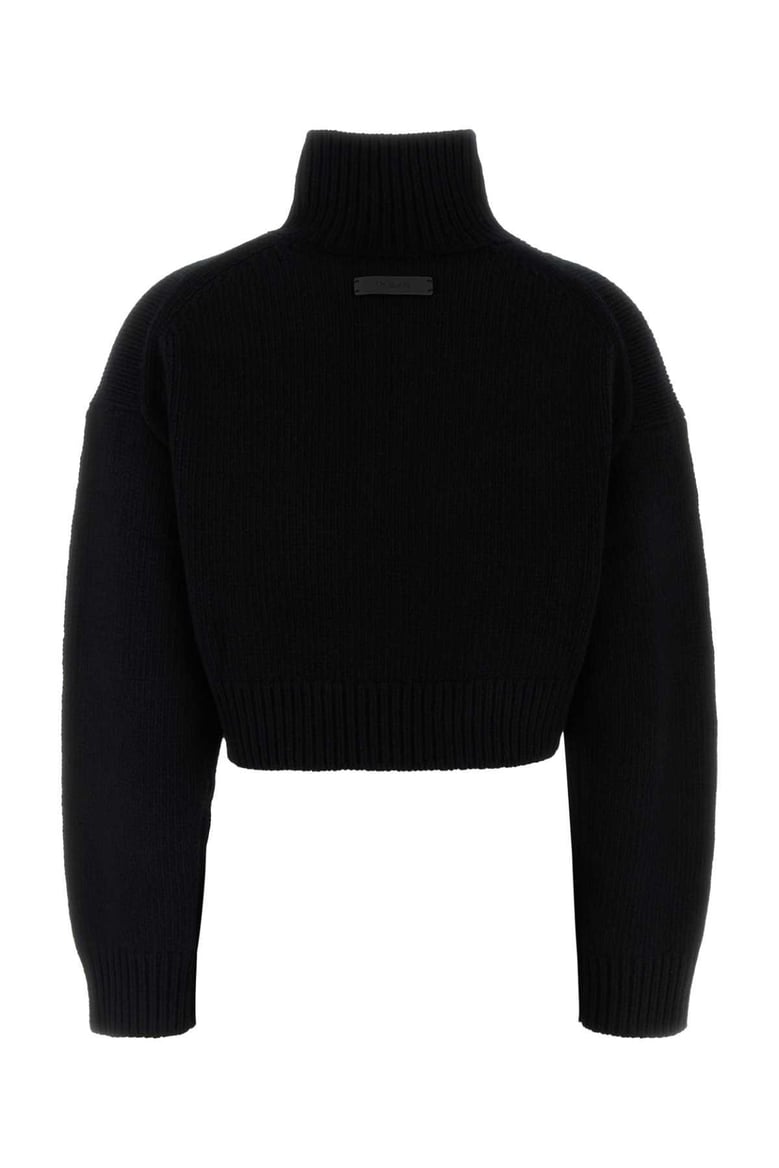 black wool blend sonore sweater by Selfnex