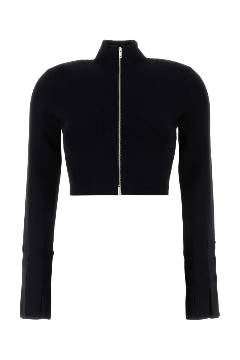 black stretch viscose blend izan cardigan by Selfnex