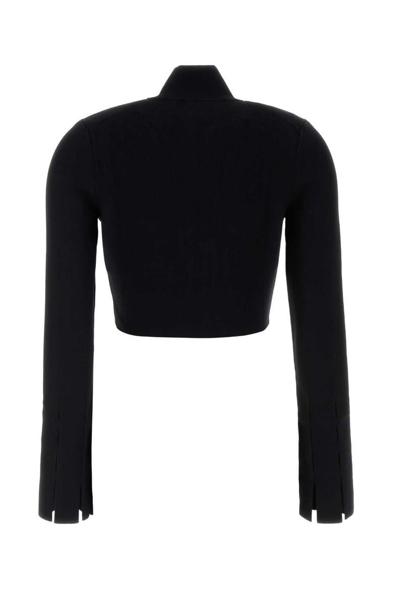 black stretch viscose blend izan cardigan by Selfnex