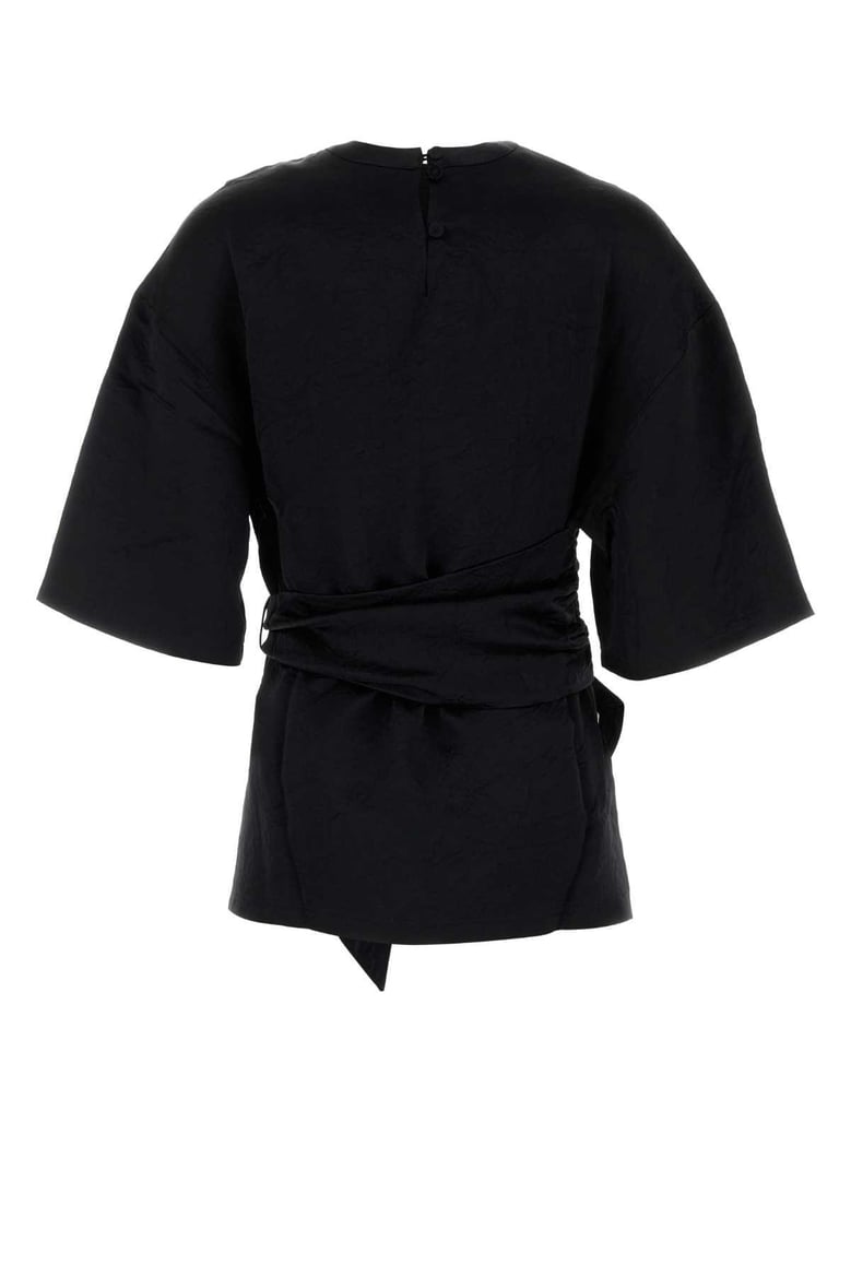 black satin besia t-shirt by Selfnex
