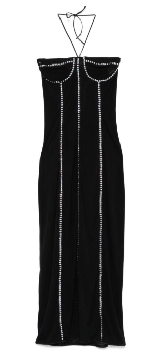 black stretch tulle dress by Selfnex