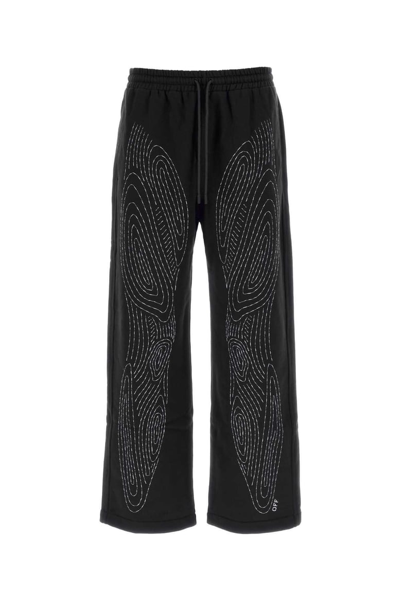 black cotton joggers by Selfnex