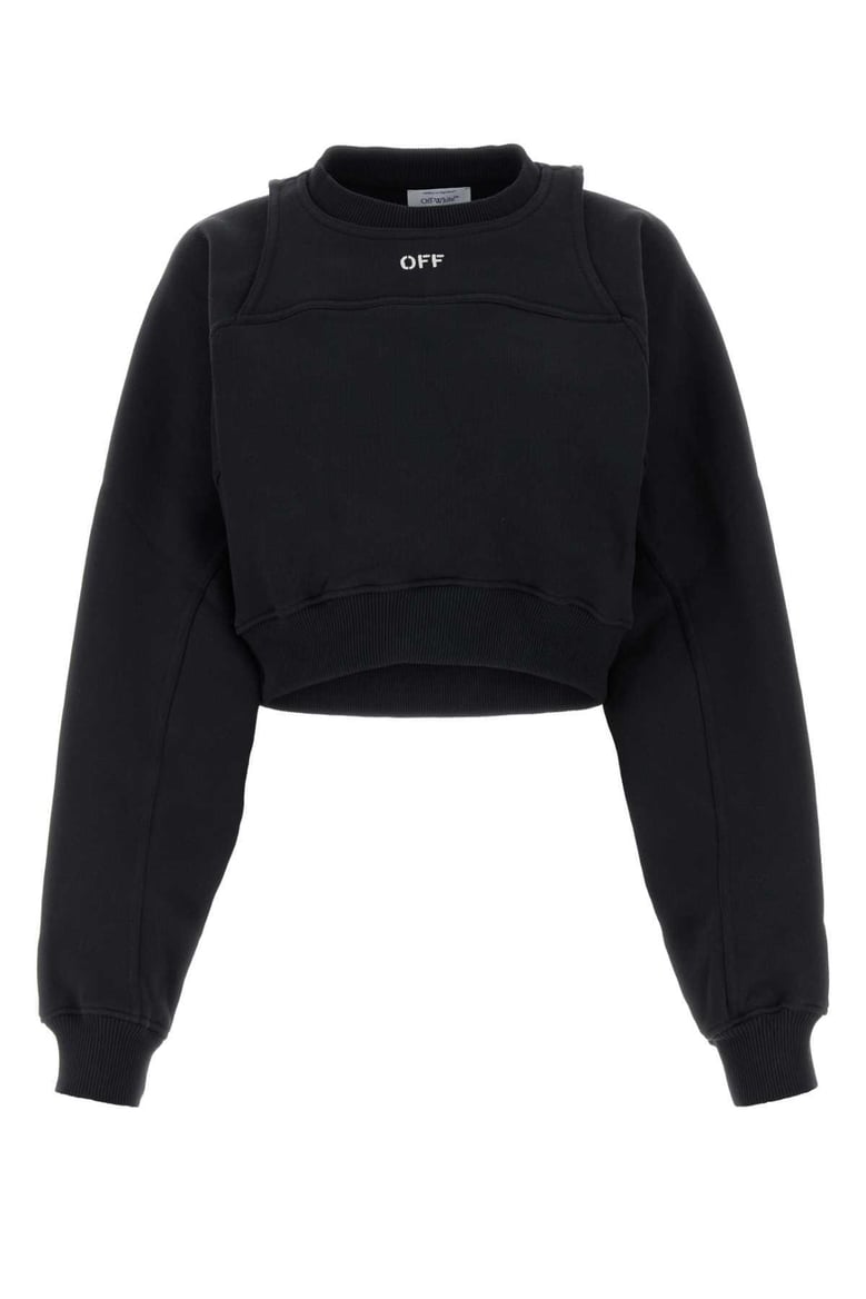 black cotton sweatshirt by Selfnex