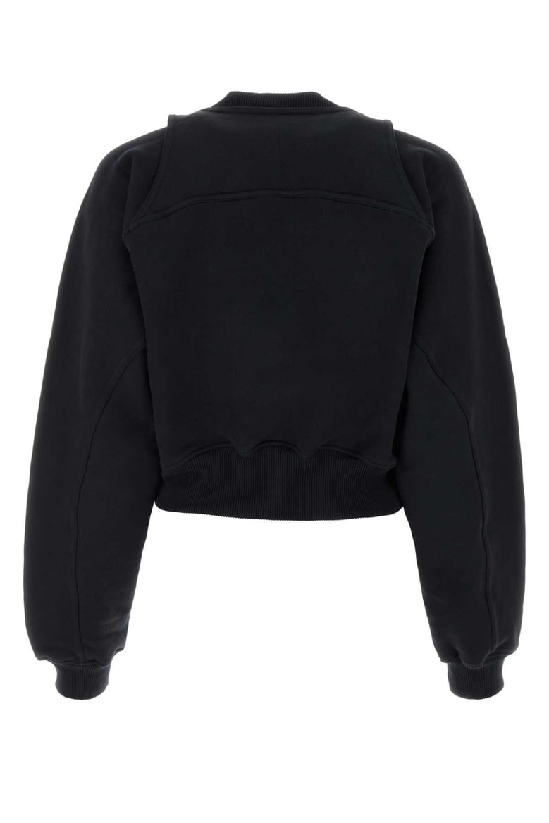 black cotton sweatshirt by Selfnex